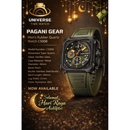 Pagani Gear Men's Rubber Quartz Watch C5008 | Jam Tangan Lelaki