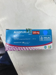 Kompres Allopurinol Tablet 100 mg Kemasan 20 Tablet Halal Indonesia