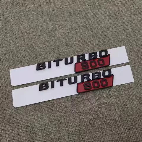 Car BITURBO 700 800 900 Side Fender Trunk Body Badge Emblem Decals Sticker for Mercedes-Benz Brabus 