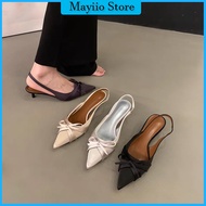 Women kitten heels 1 inch Pointed heels Sandals sandals elegant style