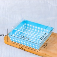 YUEW [10 PCS] DARKbiru SQUARE MOTIF 11 CM X 12 CM 11X12 11X12CM 11CMX12CM Heat Resistant Box Oven Mi
