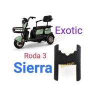 Alas kaki Karpet sepeda motor listrik roda 3 Exotic Sierra roda 3