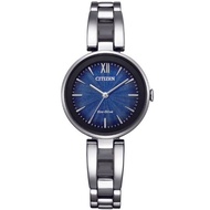 Citizen Eco-Drive Blue Dial With Silver Stainless Steel Women Watch EM0807-89L