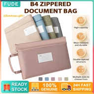 B4 Zippered Document Bag Folder Waterproof Quick Access Office Commute Travel Organizer