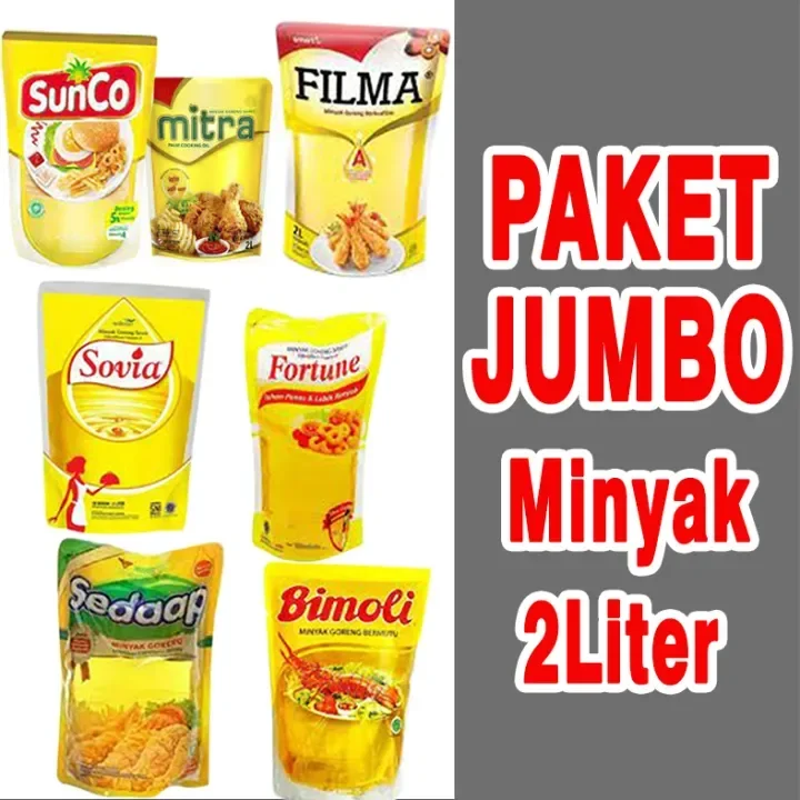 Paket Jumbo Minyak Goreng 2L-MINYAK SUNCO 2LITER-Minyak Goreng Kemasan 2 L random-MINYAK GORENG FORT