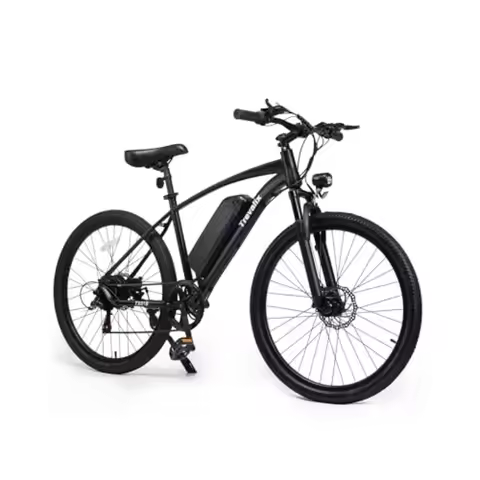 Hardtail electric mountain bike for adults aluminum frame black 58-mile range 20 mph top speed 750W 