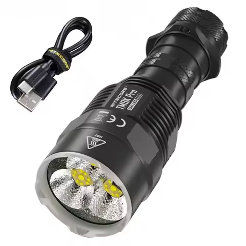 Nitecore TM9K Pro Power Rechargeable LED Hunting Flashlight UHi LED 9900LMS Spotlight+Floodlight Tac