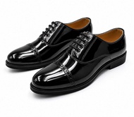 Kasut Potong Darat No.3 PVC Lelaki Hitam kitat Kasut Uniform Kasut Kerja Kasut Formal Kasut Lace Up