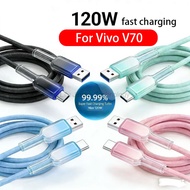 M/2M USB To C Colorful Quick Charger Wire  120W Fast Charging cable  for Vivo V70 PD 60W type to  ty