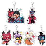 Anime Cartoon Hazbin Hotel Adam The Exorcist Charlie Morningstar Vox Acrylic Key Chain Bag Pendant D