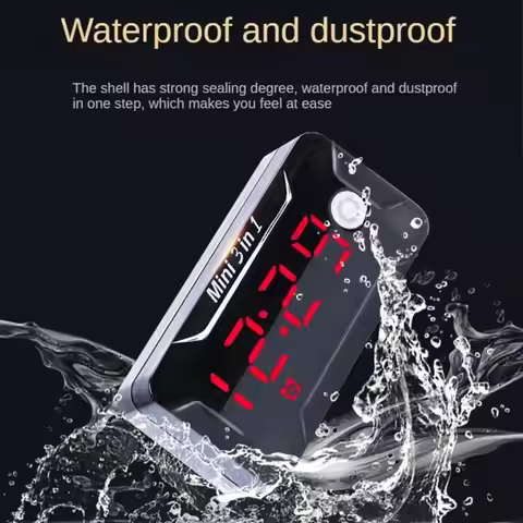 E1PC LED Watch Digital Display for DC 8V-72V Motorcycle Car Electronic Clock Thermometer Voltmeter W