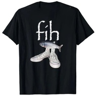Fih Chus Funny T-Shirt Fish Spelling Fisherman Fih-Calling Y2k Graphic Design Women's Fashion Clothi