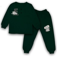 Setelan anak terbaru gambar elephant setelan kiano panjang anak laki-laki perempuan usia 1-5 tahun