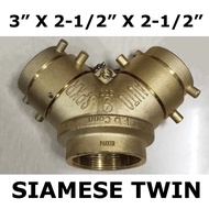 SIAMESE TWIN 3" X 2-1/2" X 2-1/2" WITH CAP AND CHAIN FIRE HYDRANT ------------- 3" X 2-1/2" X 2-1/2"
