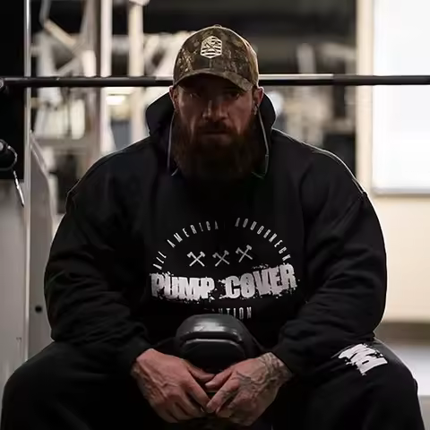 Sudadera de lana con capucha para hombre, abrigo informal de lana para gimnasio, culturismo y Fitnes