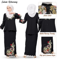 BAJU KURUNG Sulam baju kurung muslimah baju Raya Nikah Baju Tunang Bridesmaid perempuan kebaya Luxe 