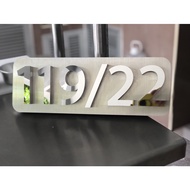 Stainless Steel House Number Plate With Tray