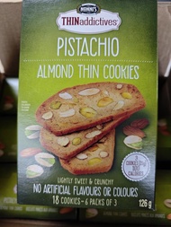 現貨  加拿大直送 Nonni's Thinaddictives 開心果薄脆杏仁餅乾 126g 【平行進口】