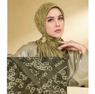 Jilbab buttonscarves/Segiempat buttonscarves samla/Segiempat buttonscarves kw berlogo free pouch