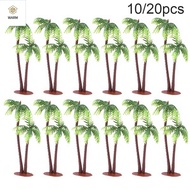 J9YXDU Pots Mini Bonsai Fake Leaf Craft Miniature Artificial Plants Micro Landscape Coconut Palm Tree