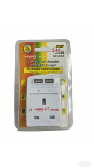 UNIVERSAL - Universal 萬能插蘇 萬用插頭 轉換插頭 (13Ax3)+ (USBx2)