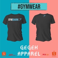 GYMSHARK BLACK T SHIRT SHORT SLEEVE COTTON UNISEX