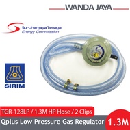Qplus Low Pressure Gas Regulator + 1.3M HP hose + 2 Clips (TGR-128LP)