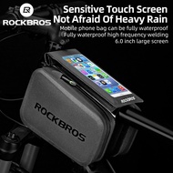 ROCKBROS Bike Bag Waterproof Touch Screen 2 In 1 Bicycle Bag MTB Road Top Tube Frame 6.0" Removable Phone Bag Cycling Accessories