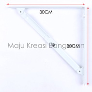 SIKU Folding Shelf Bracket SOLIGEN 20cm x 20 cm 30cm x 30 cm Folding Shelf Bracket White Iron Table 