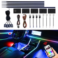17IN1 Symphony RGB Dual Zone Car Interior Ambient Lights APP customized product Control Acrylic Str