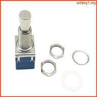 WIT 5Pcs 9 Pin Latching Stomps Push Button Foot Switch Guitar Effect Pedal 3PDT Footswitch True Bypa