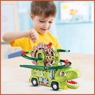 Dinosaur Toys Race Track Dinosaur Chasing Race Track Game Set Funny Dino Escalator Toy Dinosaur Race