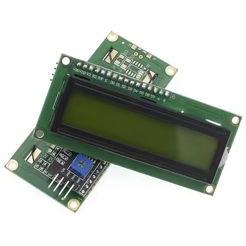 LCD1602+I2C Module Blue / Yellow Green Screen 16x2 Character LCD Display PCF8574T PCF8574 IIC I2C In