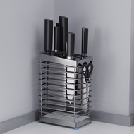 [48H Shipping] Stainless Steel Knife Holder Multi-Functional Knife Rack for Kitchen Knives and Sciss