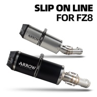 ARROW FZ8 exhaust slip on line muffler DB Killer For Yamaha FZ8 FZ8N FZ8S Fazer 800 motorcycle exhau