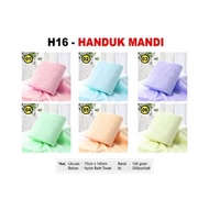 New H-16 Handuk Microfiber Polos Ukuran Besar 70 X 140 Cm/ Handuk