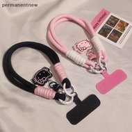 [PEMY] Hello Kitty Phone Lanyard-Dual Hook Cute Lanyard Gift-Pink Rotating Phone Charm Birthday Pres