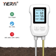 yieryi Soil Moisture Meter, 3-in-1 Digital Plant Temperature/Soil Moisture/PH Soil Meter Water Hydro