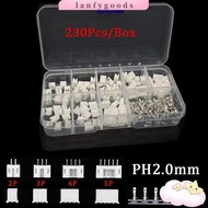 LANFYGOODSS Header JST Connector, 2.0mm Adapter 2.0mm Pitch Terminal Kit / Housing / Pin, PH2.0 2p 3