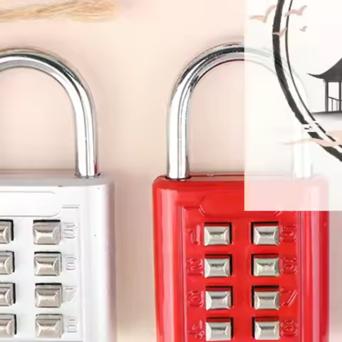 8 Digits Password Code Combination Padlock Zinc Alloy Suitcase For Luggage Travel Code Smart Lock Co