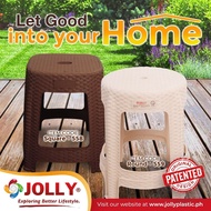 JOLLY PLASTIC STOOL CHAIR RATTAN DESIGN CHAIR COD