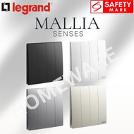 [SG Seller] Legrand Mallia SENSES 4Gang 1Way 4Gang 2Way Switch Matt Black Silver White Champagne