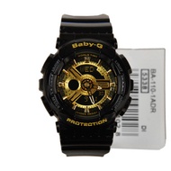 Casio Baby-G World Time Analog Digital Women's Black Resin Strap Watch BA-110-1A BA-110-1