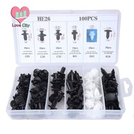 100pcs Mixed Auto Fastener Clips Body Push Pin Rivet Bumper Door Trim Fastener Kit Car Channel