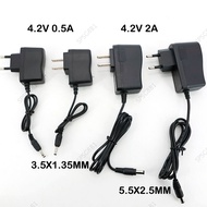 AC 100-240V DC 4.2V 0.5A 500mA 2A 2000mA 5.5x2.5mm 3.5x1.35mm Adapter Power Supply Charger for 1S 2S