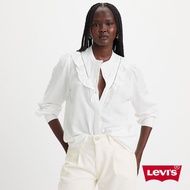 Levis 女款 無領荷葉邊亞麻襯衫 人氣新品