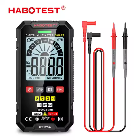 HABOTEST HT125A/B Smart Digital Electrician Multimeter Digital DC AC Voltage Ohm Diode Capacitance N