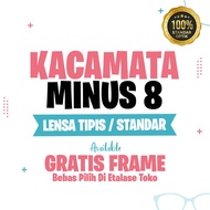 Kacamata Minus 8 Lensa Tipis Hi Index 1.67 STANDAR OPTIK - GRATIS FRAME / Bebas Pilih Frame di Etala