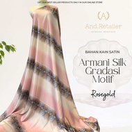 Bahan Kain Satin Armani Silk Gradasi Motif Ombre Gradient 2 warna multicolour