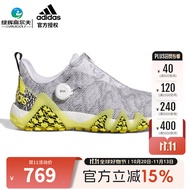 阿迪达斯（adidas） 高尔夫球鞋男士防水新款运动防滑无钉鞋CODECHAOS系列BOA鞋带款 GX0199 白/一号黑/黄 42=UK8